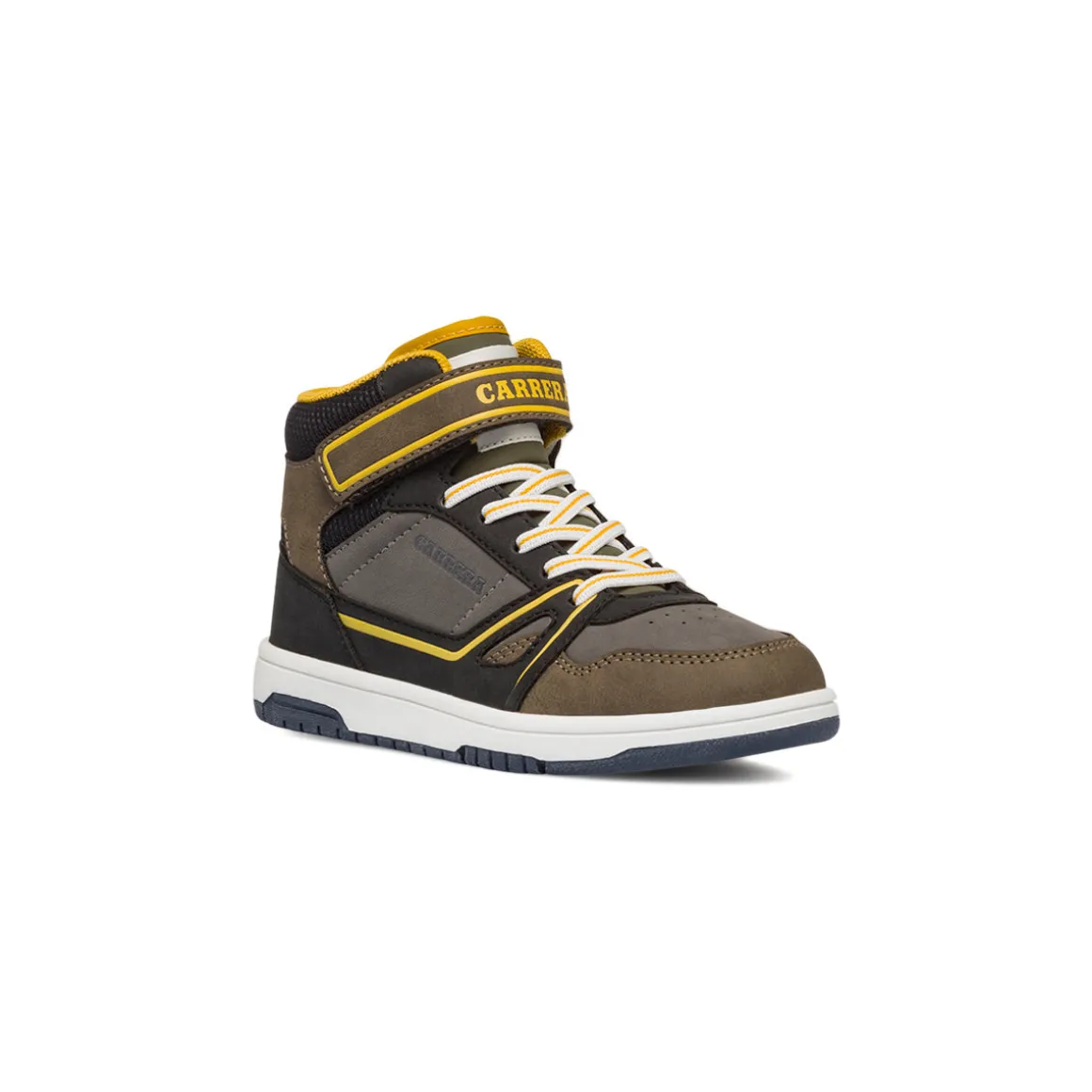 Sneakers alte da ragazzo grigie e verde militare Carrera Jeans