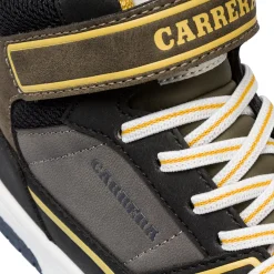 Sneakers alte da ragazzo grigie e verde militare Carrera Jeans