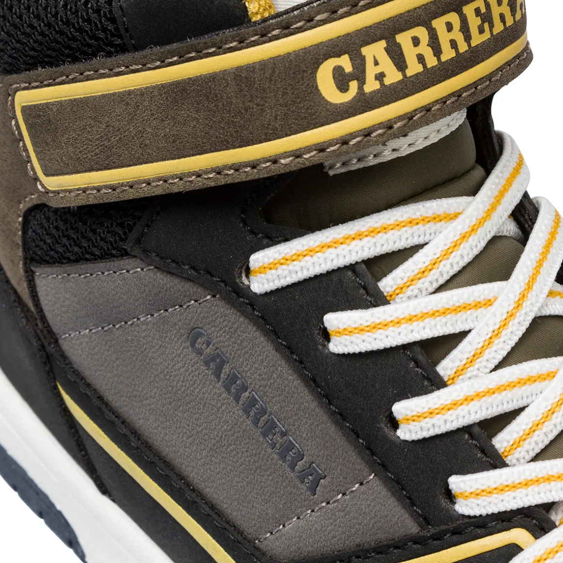 Sneakers alte da ragazzo grigie e verde militare Carrera Jeans