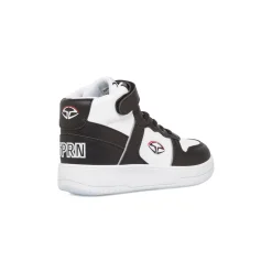 Sneakers alte da ragazzo bianche con dettagli neri con logo Soprani Sport