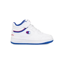Sneakers alte da ragazzo bianche con logo Champion Rebound Mid