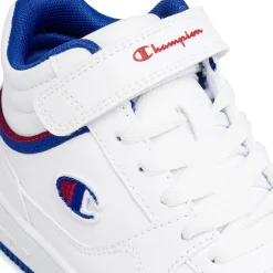 Sneakers alte da ragazzo bianche con logo Champion Rebound Mid