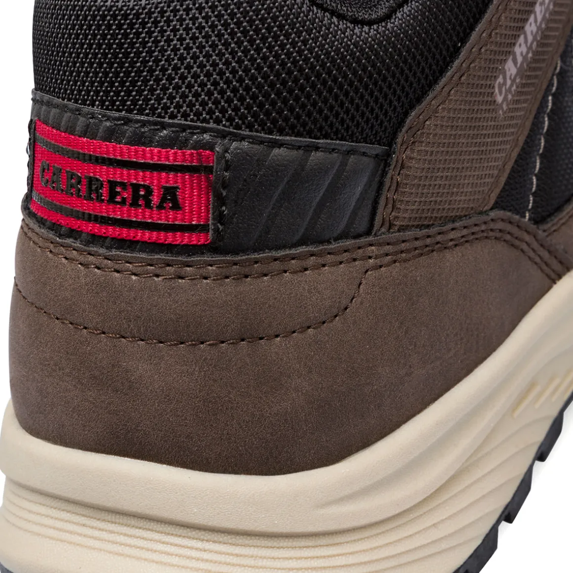 Sneakers alte da uomo marroni con logo Carrera Jeans