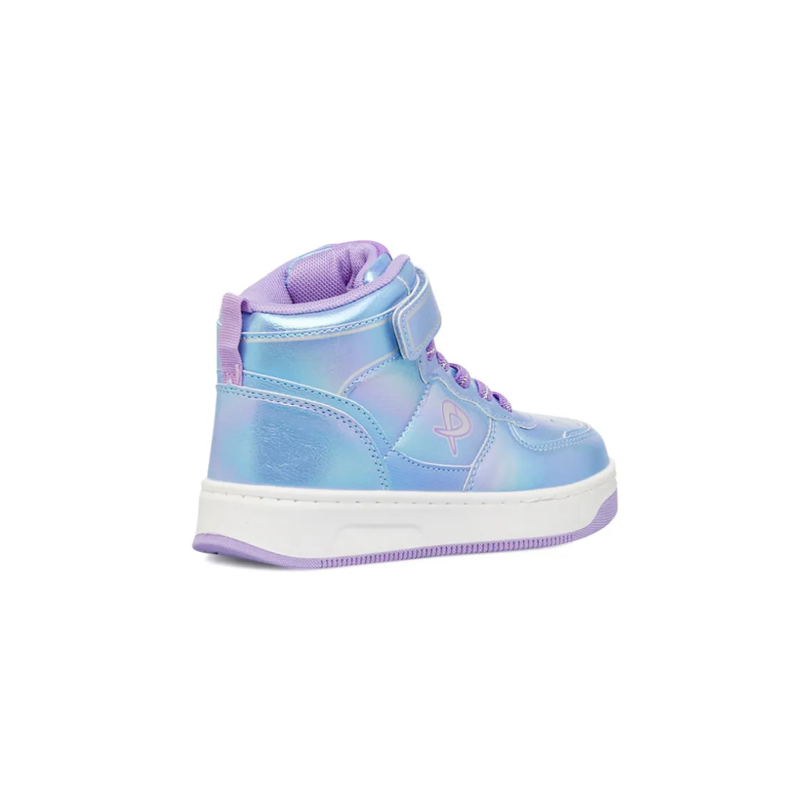 Sneakers alte lilla metallizzato da ragazza P Go