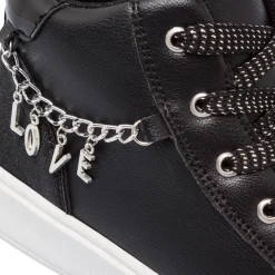 Sneakers alte nere da Bambina con catena LOVE Dieci Baci