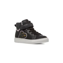 Sneakers alte nere da Bambina con glitter Dieci Baci