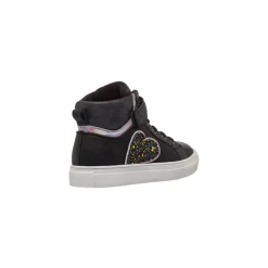 Sneakers alte nere da Bambina con glitter Dieci Baci