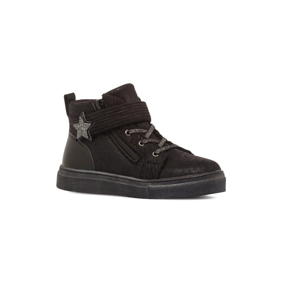 Sneakers alte nere da Ragazza con strappo Le scarpe di Alice