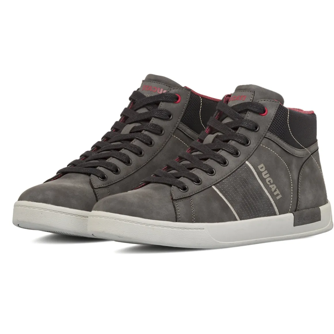 Sneakers alte nere da Uomo con banda laterale Ducati