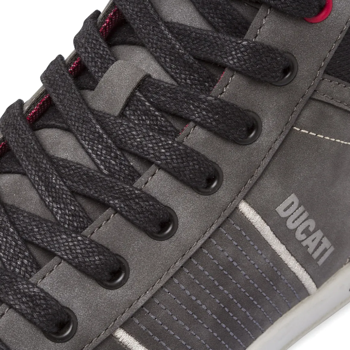 Sneakers alte nere da Uomo con banda laterale Ducati