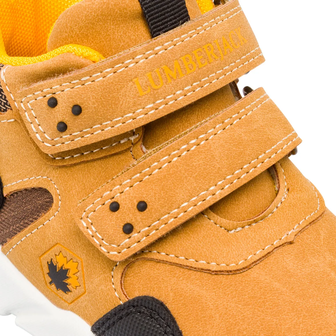 Sneakers alte ocra da Bambino con strappo Lumberjack