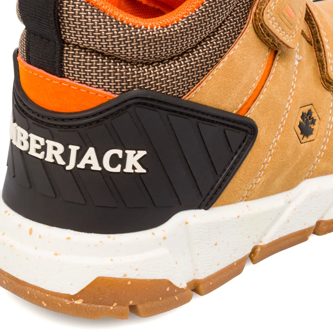 Sneakers alte ocra da Bambino Lumberjack con chiusura a strappo