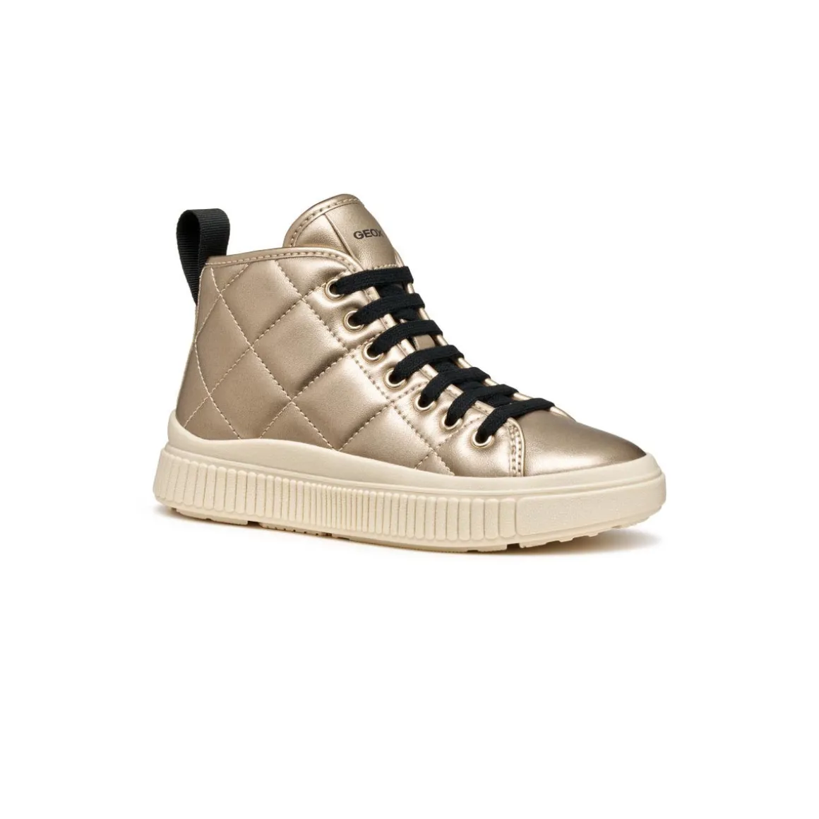 Sneakers alte platino da Bambina con suola traspirante Geox