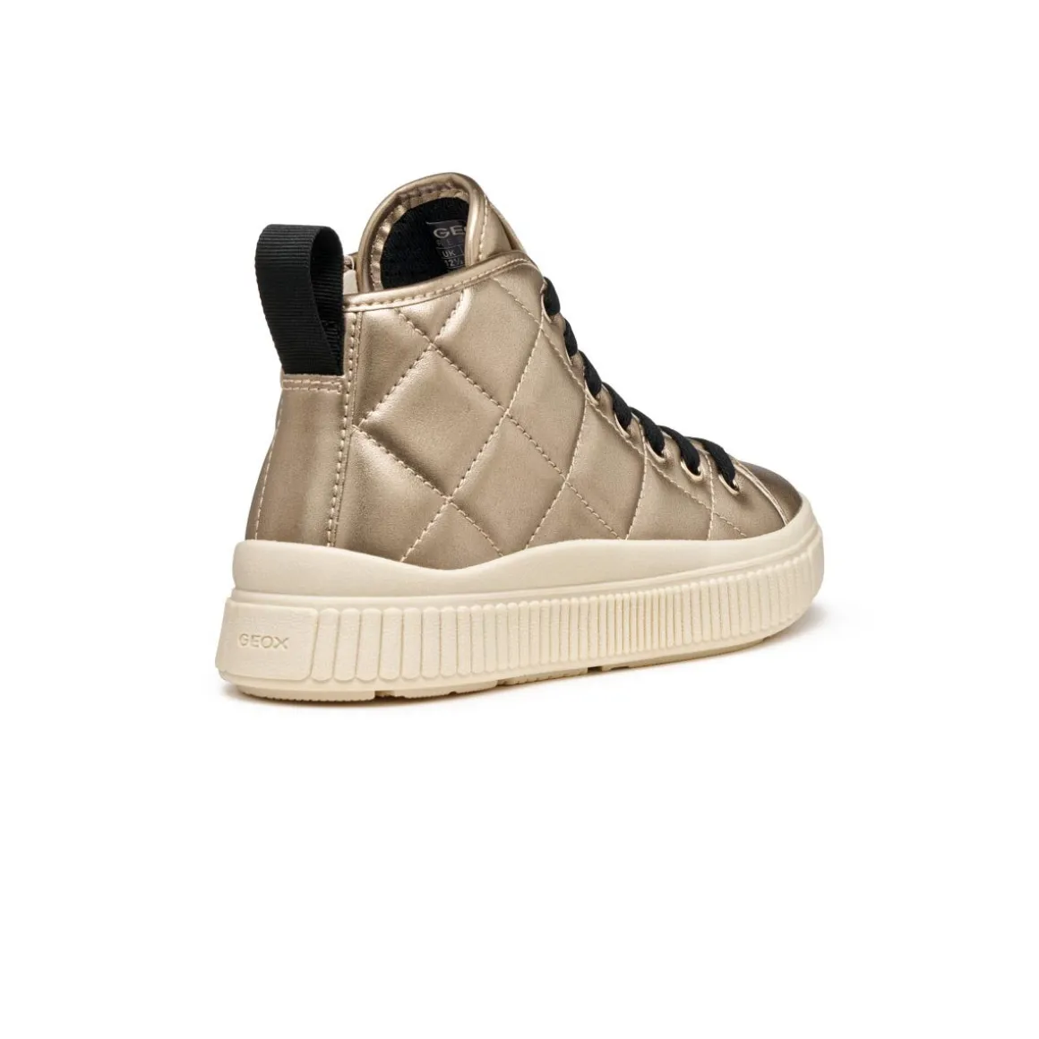 Sneakers alte platino da Bambina con suola traspirante Geox