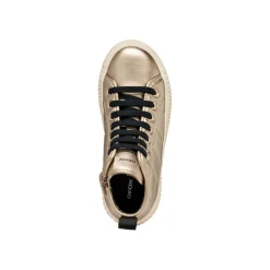 Sneakers alte platino da Bambina con suola traspirante Geox