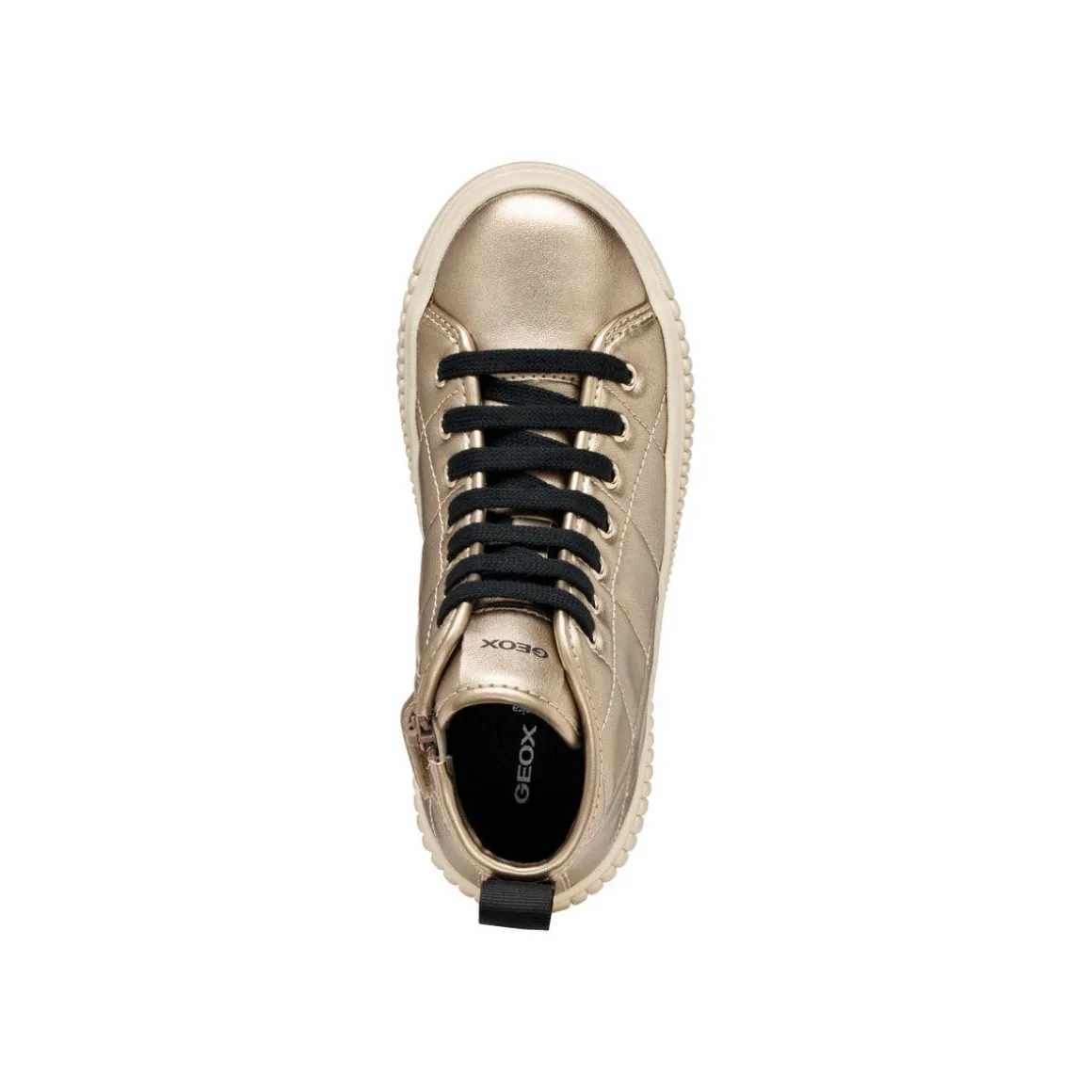 Sneakers alte platino da Bambina con suola traspirante Geox