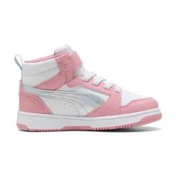 Sneakers alte rosa e bianche da Bambina Puma Rebound V6