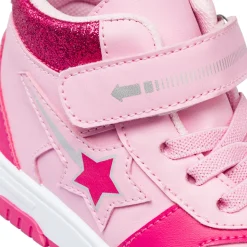 Sneakers alte rosa primi passi con dettagli fuxia Le Scarpe di Alice