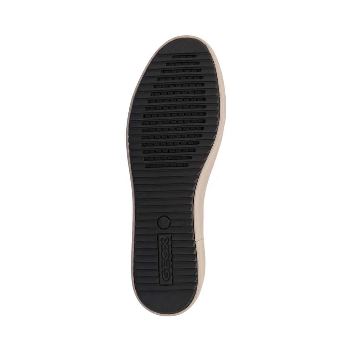 Sneakers alte traspiranti da donna taupe effetto metallizato in pelle Geox