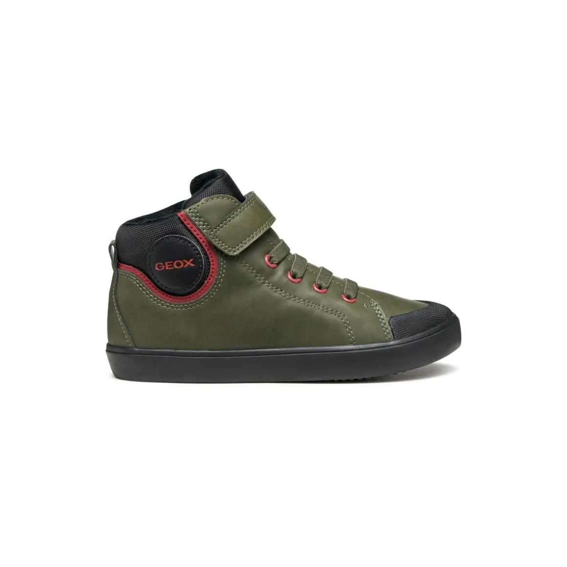 Sneakers alte verde da Bambino con suola traspirante Geox