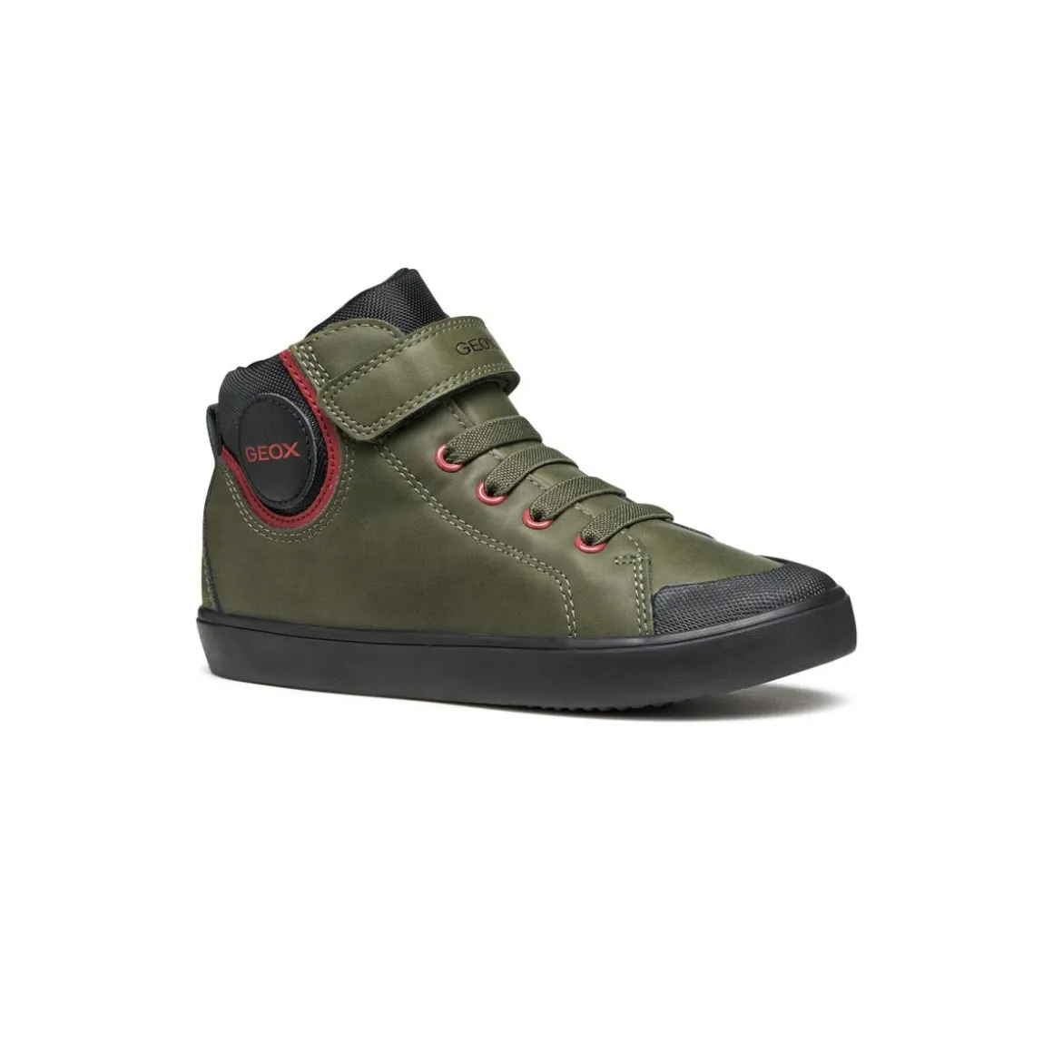 Sneakers alte verde da Bambino con suola traspirante Geox
