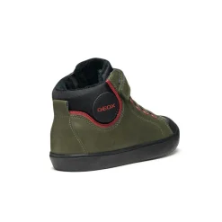 Sneakers alte verde da Bambino con suola traspirante Geox