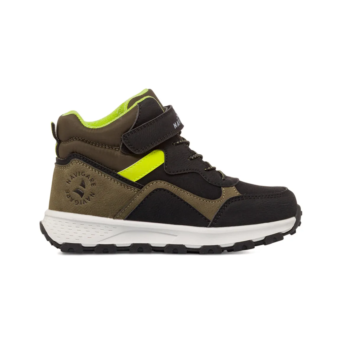 Sneakers alte verdi militare e nere Ragazzo Navigare