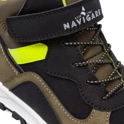 Sneakers alte verdi militare e nere Ragazzo Navigare