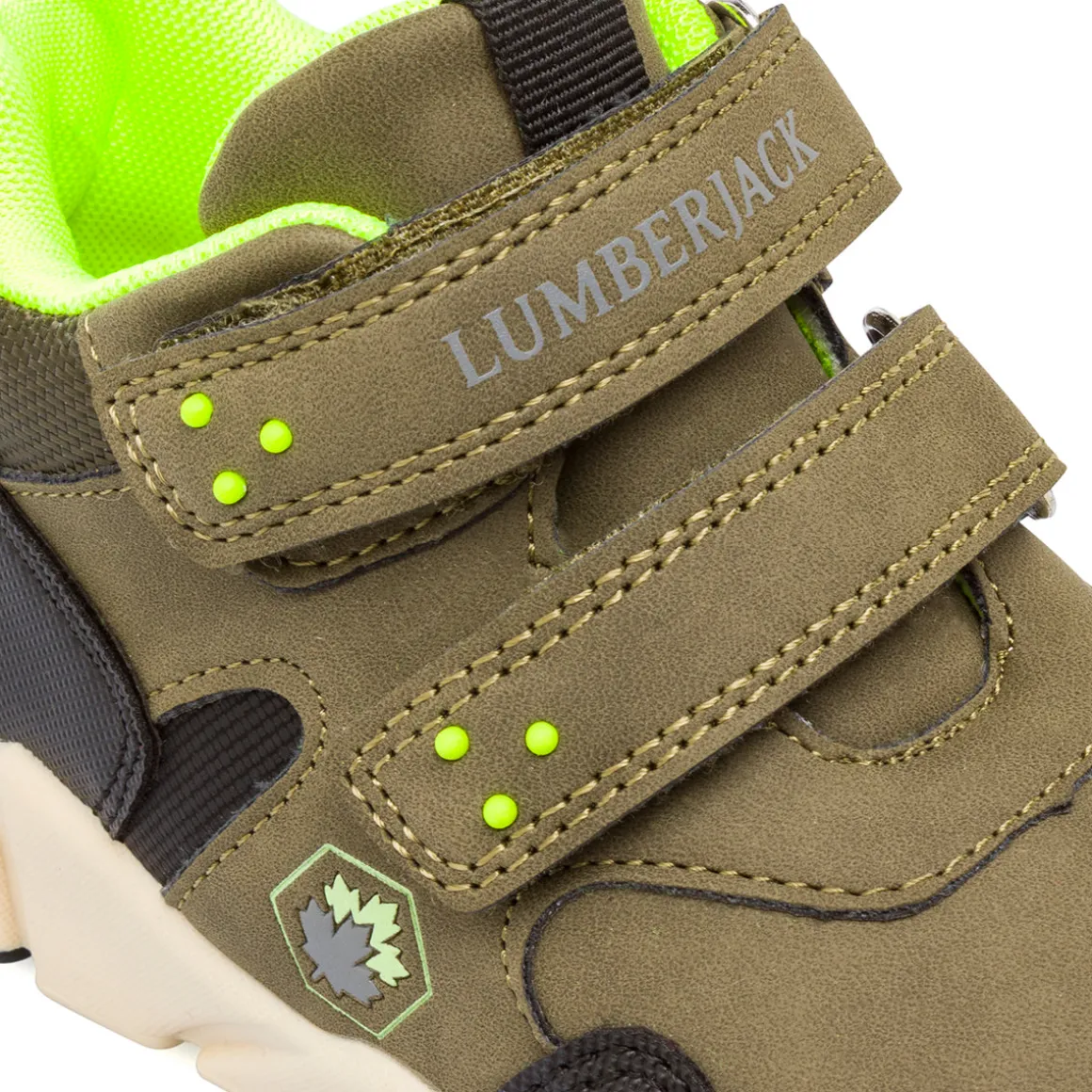 Sneakers alte verdi militare da Bambino Lumberjack