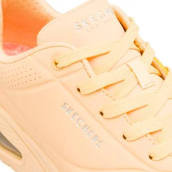 Sneakers Arancione Pesca da Donna Skechers Uno