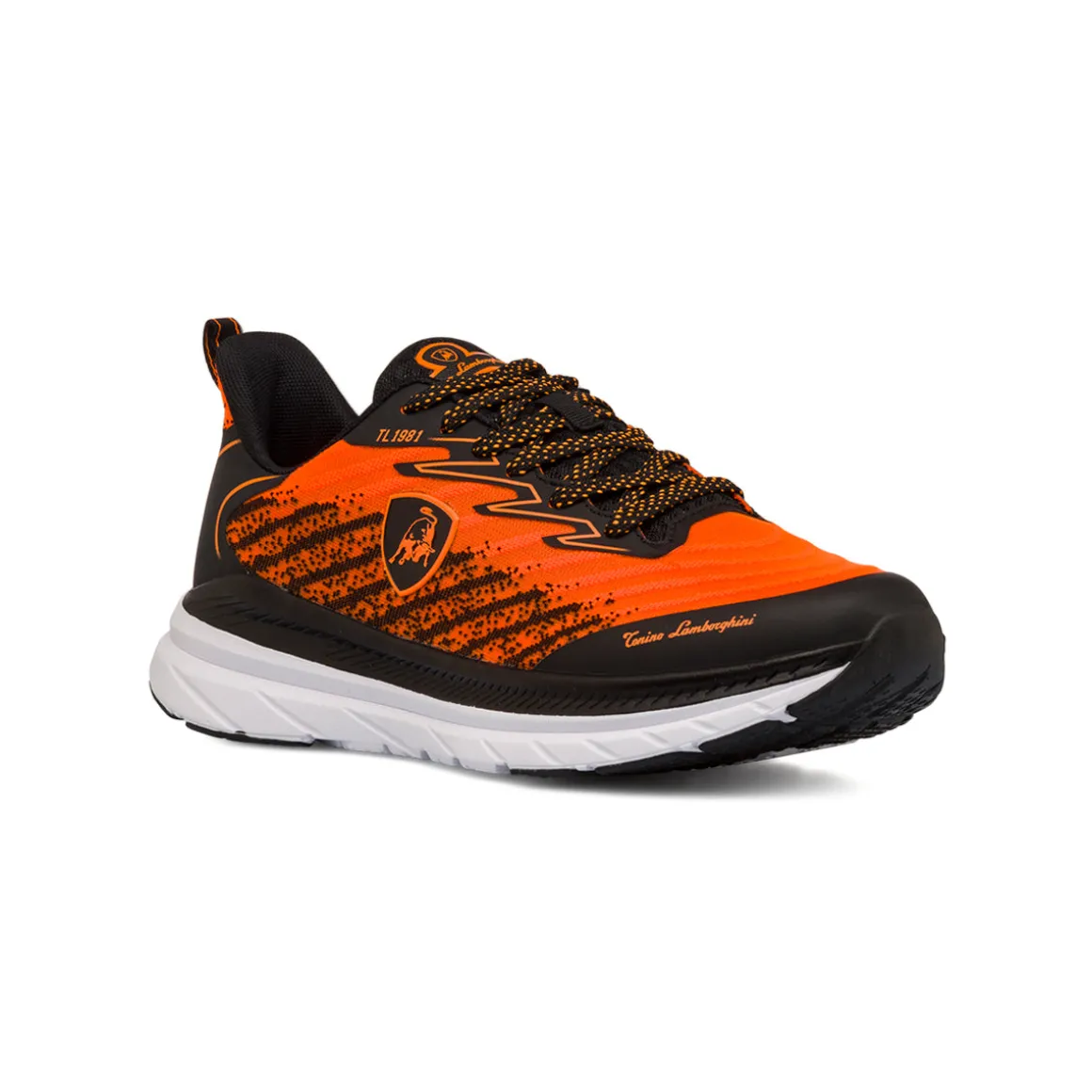 Sneakers arancioni e nere da Uomo con logo Tonino Lamborghini Raptorkick Signature