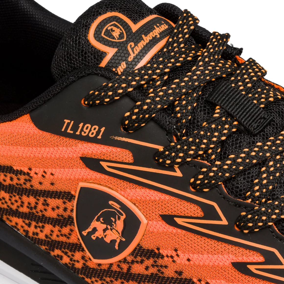 Sneakers arancioni e nere da Uomo con logo Tonino Lamborghini Raptorkick Signature
