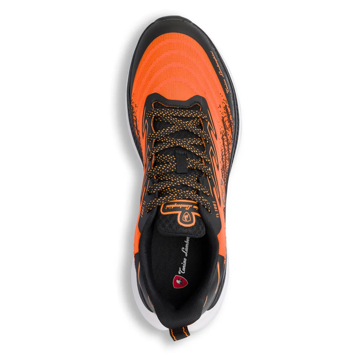 Sneakers arancioni e nere da Uomo con logo Tonino Lamborghini Raptorkick Signature