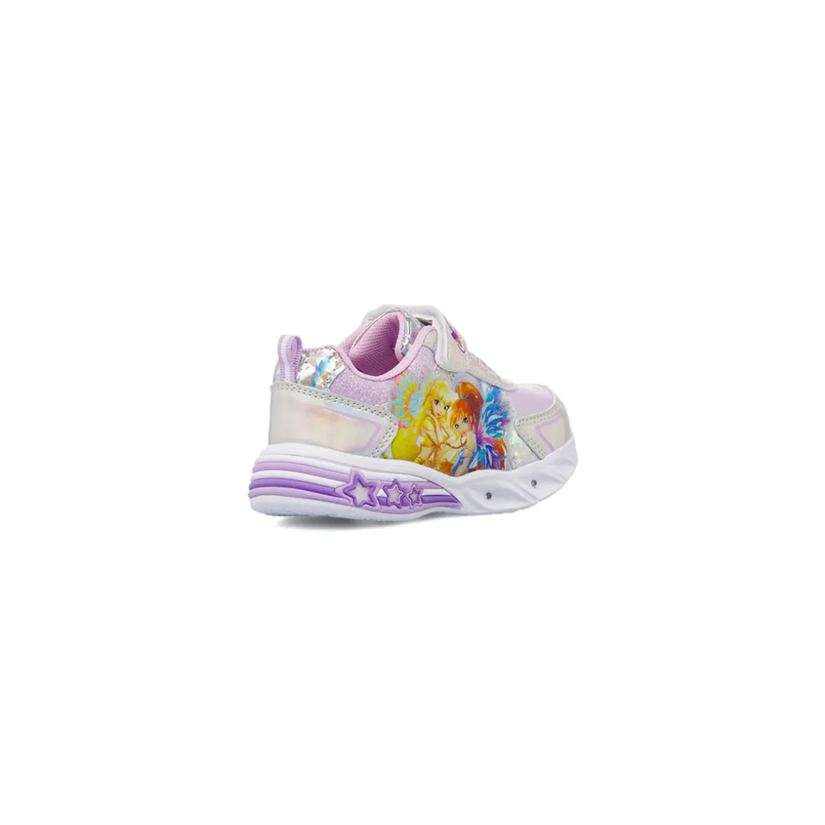 Sneakers argento con Luci e stampa Winx da Bambina
