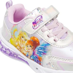 Sneakers argento con Luci e stampa Winx da Bambina