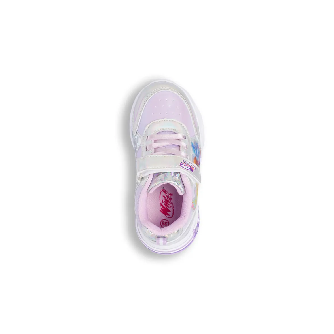 Sneakers argento con Luci e stampa Winx da Bambina