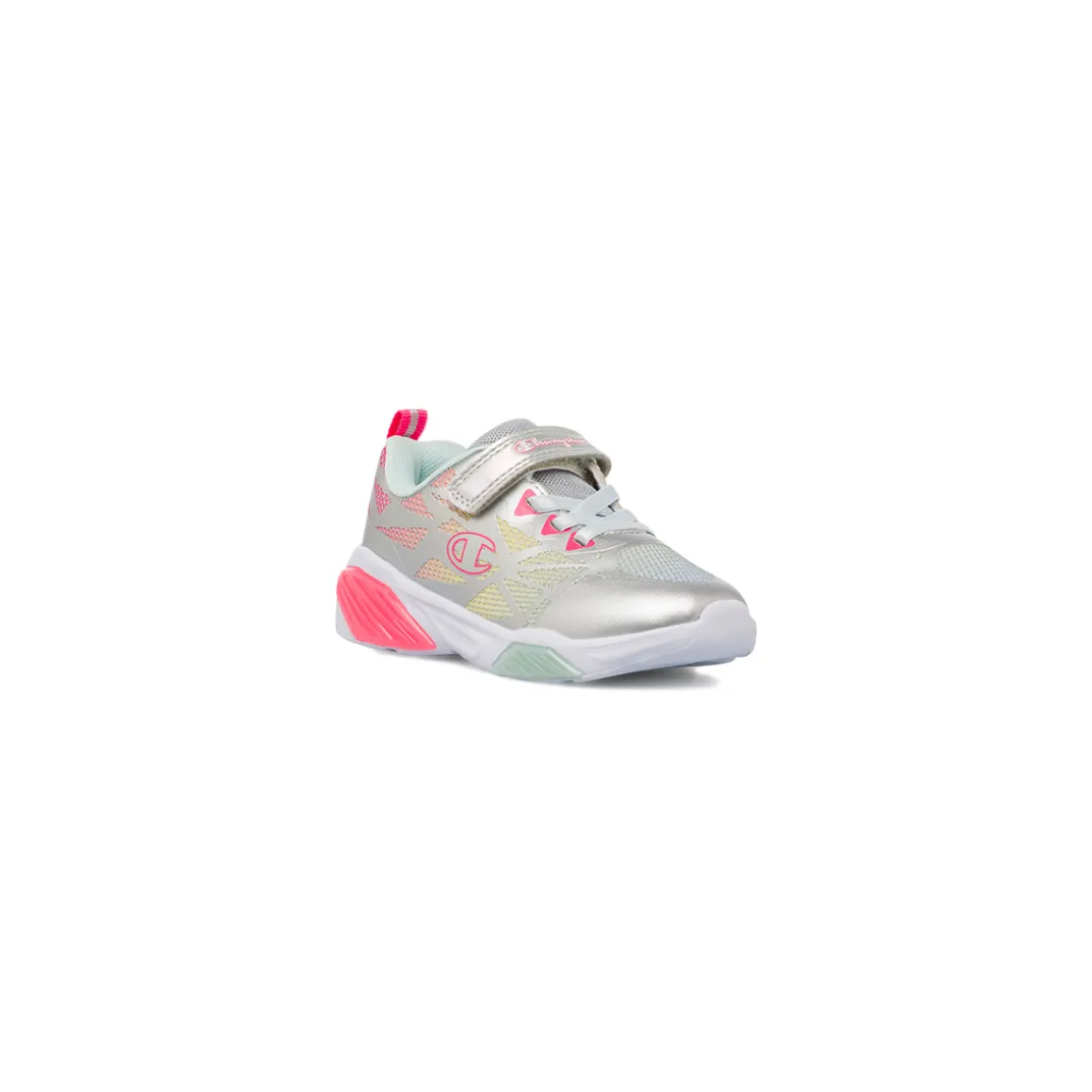 Sneakers argento con luci da Bambina Primi Passi Champion