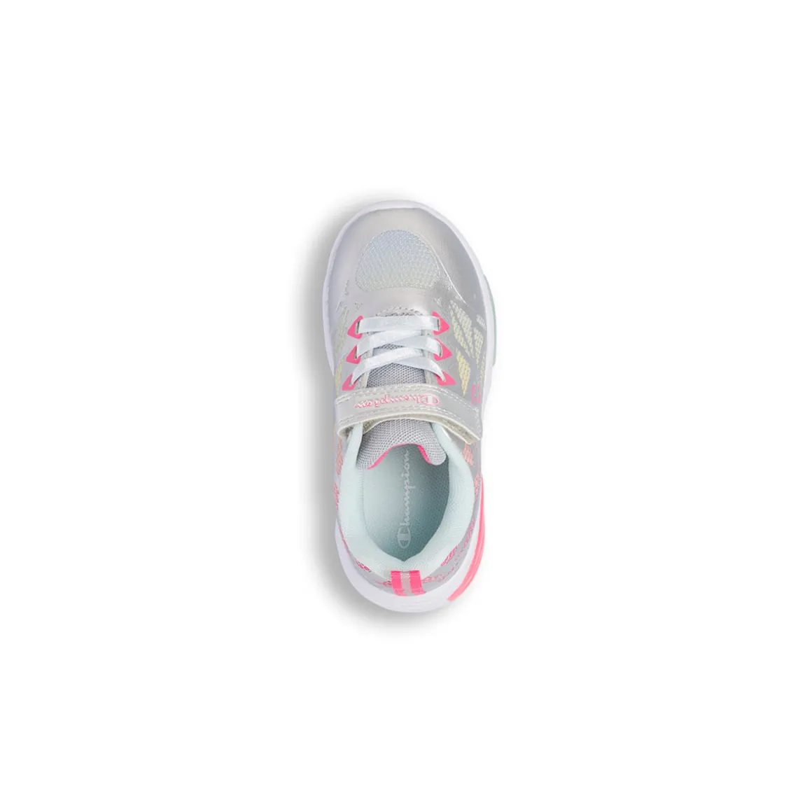 Sneakers argento con luci da Bambina Primi Passi Champion
