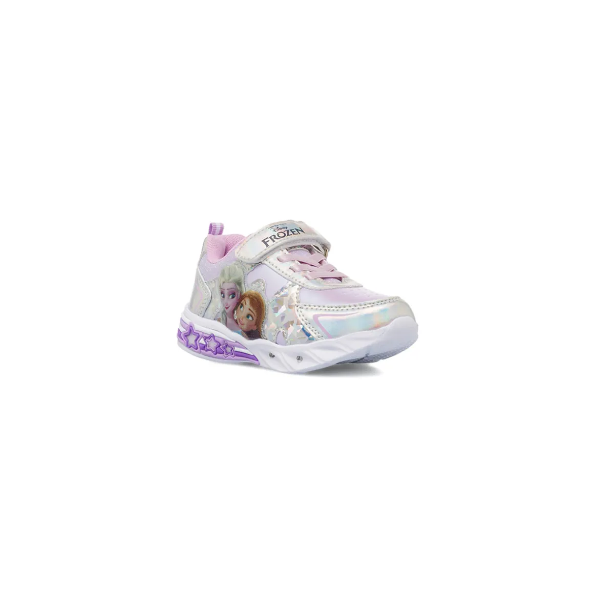 Sneakers argento Frozen con luci e strappo da Bambina