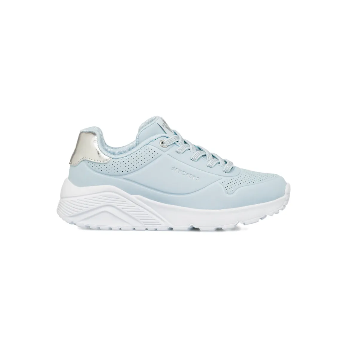 Sneakers azzurre da bambina in Memory Foam Skechers Uno Lite