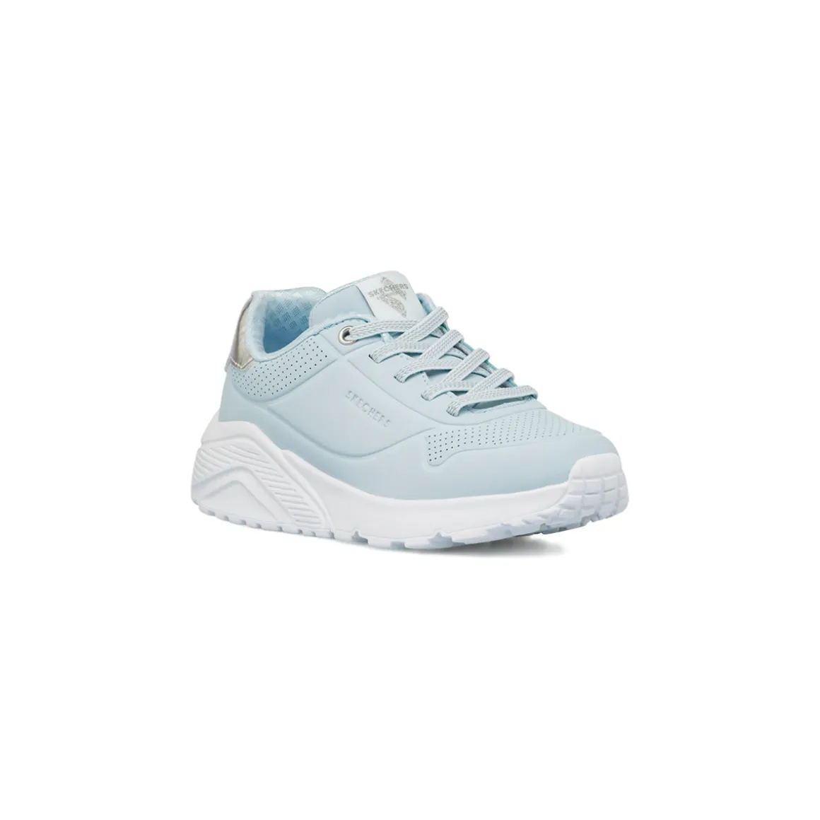 Sneakers azzurre da bambina in Memory Foam Skechers Uno Lite