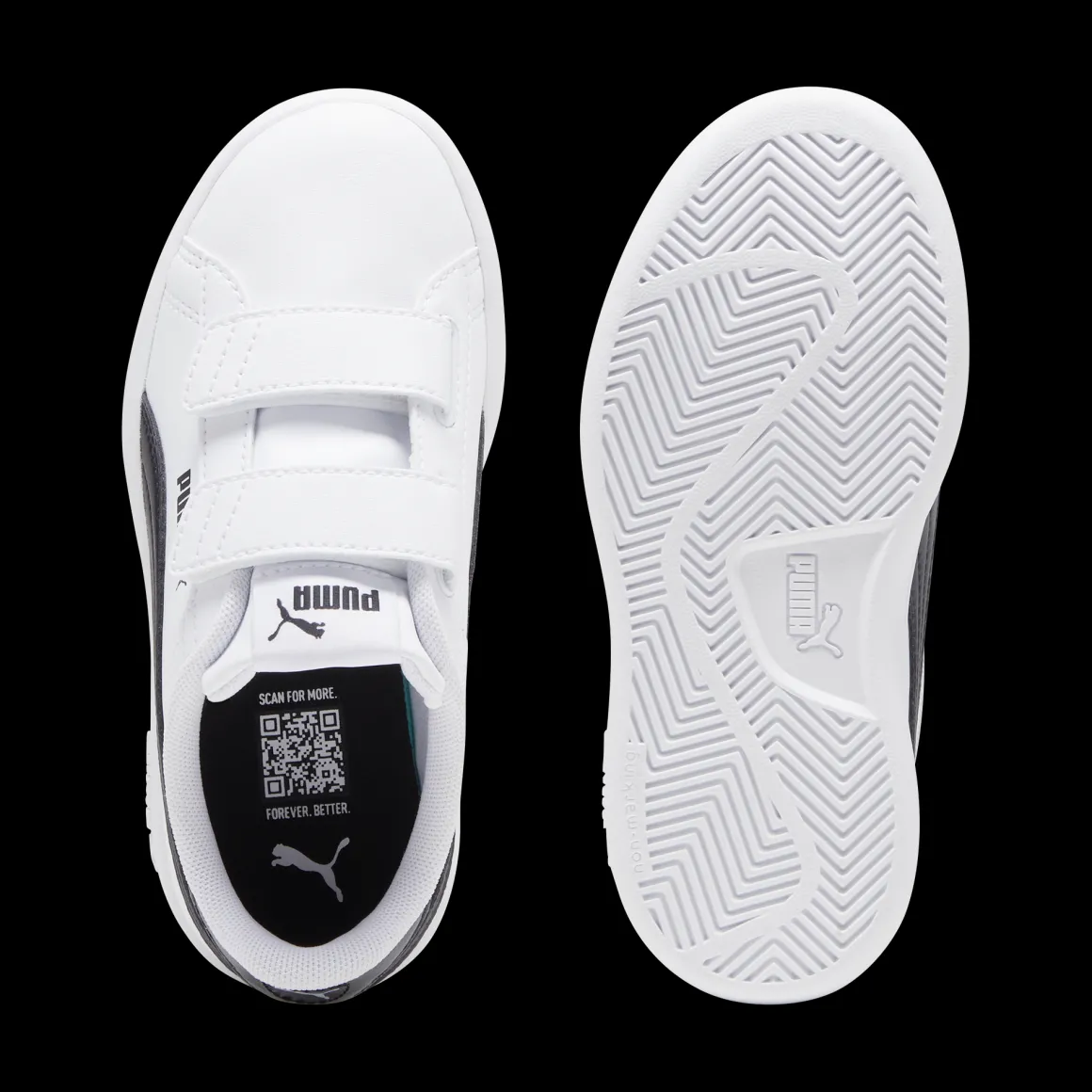 Sneakers bambina bianche con dettagli glitter Puma Smash 3.0