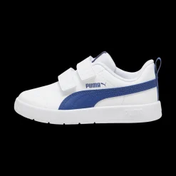 Sneakers bambino bianche con dettagli blu Puma Courtflex v3