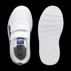 Sneakers bambino bianche con dettagli blu Puma Courtflex v3