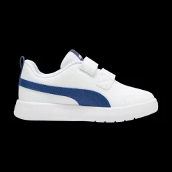 Sneakers bambino bianche con dettagli blu Puma Courtflex v3