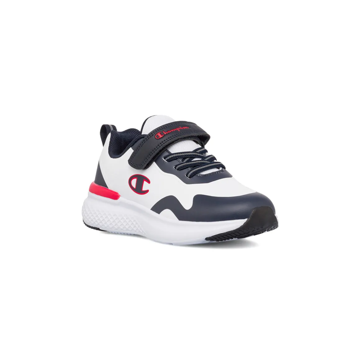 Sneakers bambino bianche e blu con logo Champion Bold Winter