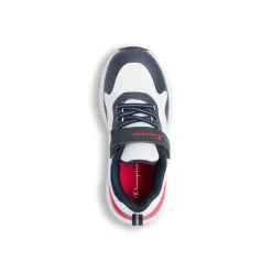 Sneakers bambino bianche e blu con logo Champion Bold Winter
