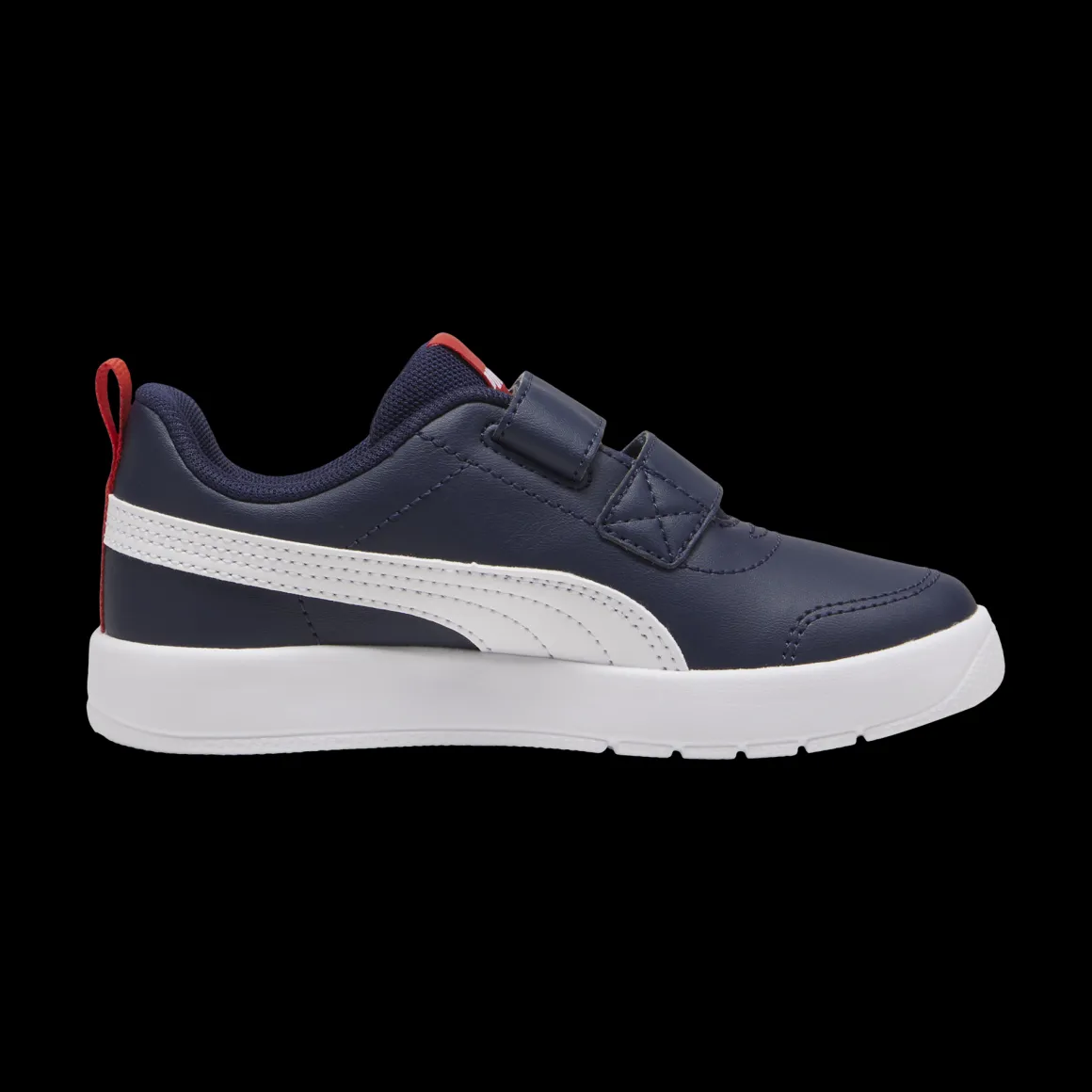 Sneakers bambino blu con dettagli rossi Puma Courtflex v3