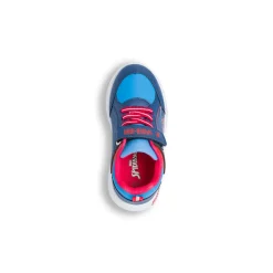 Sneakers bambino blu e rosse con luci nella suola Spiderman