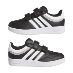 Sneakers bambino nere con logo tre strisce adidas Hoops 4.0